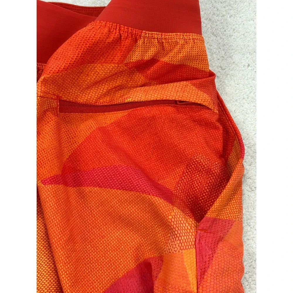 Lululemon‎ Channel Cross Swim Shorts Men's S Orange Unlined Zip Pocket (26x10)